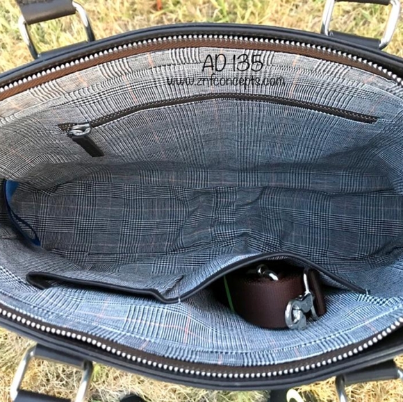 Leather Tote, Black Leather Tote - Picture 8 of 8